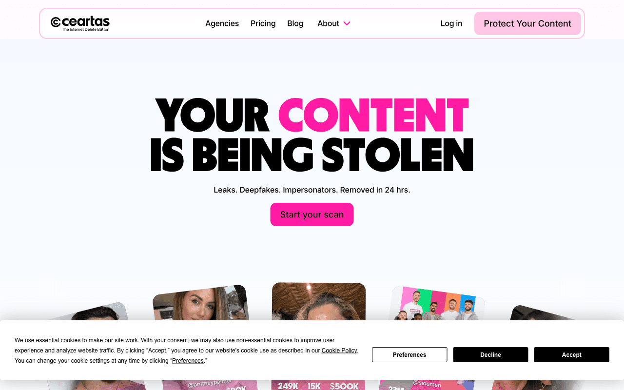 Ceartas homepage