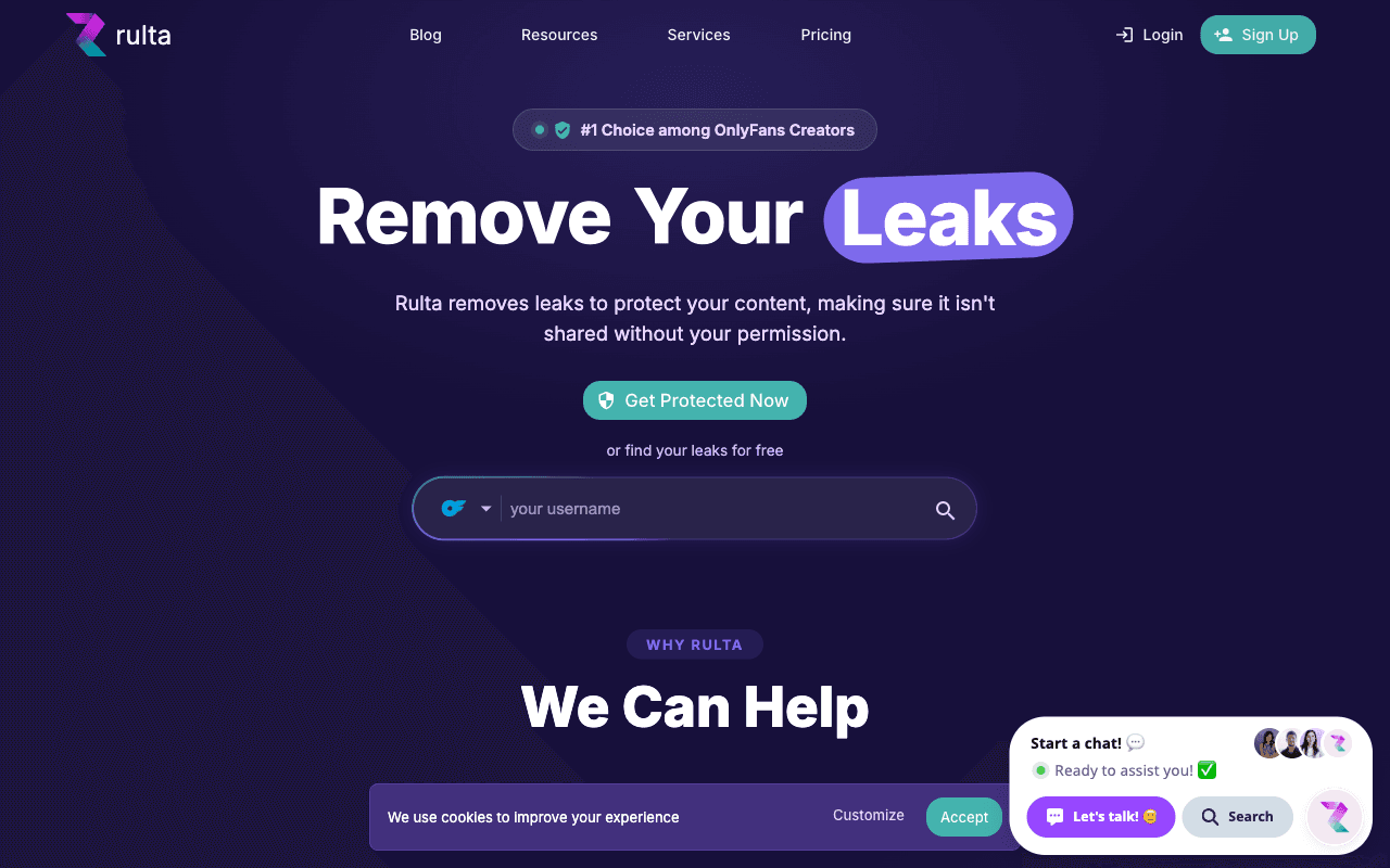 Rulta homepage